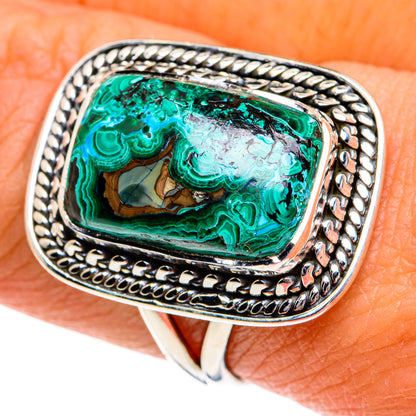 Malachite Chrysocolla Rings handcrafted by Ana Silver Co - RING78807