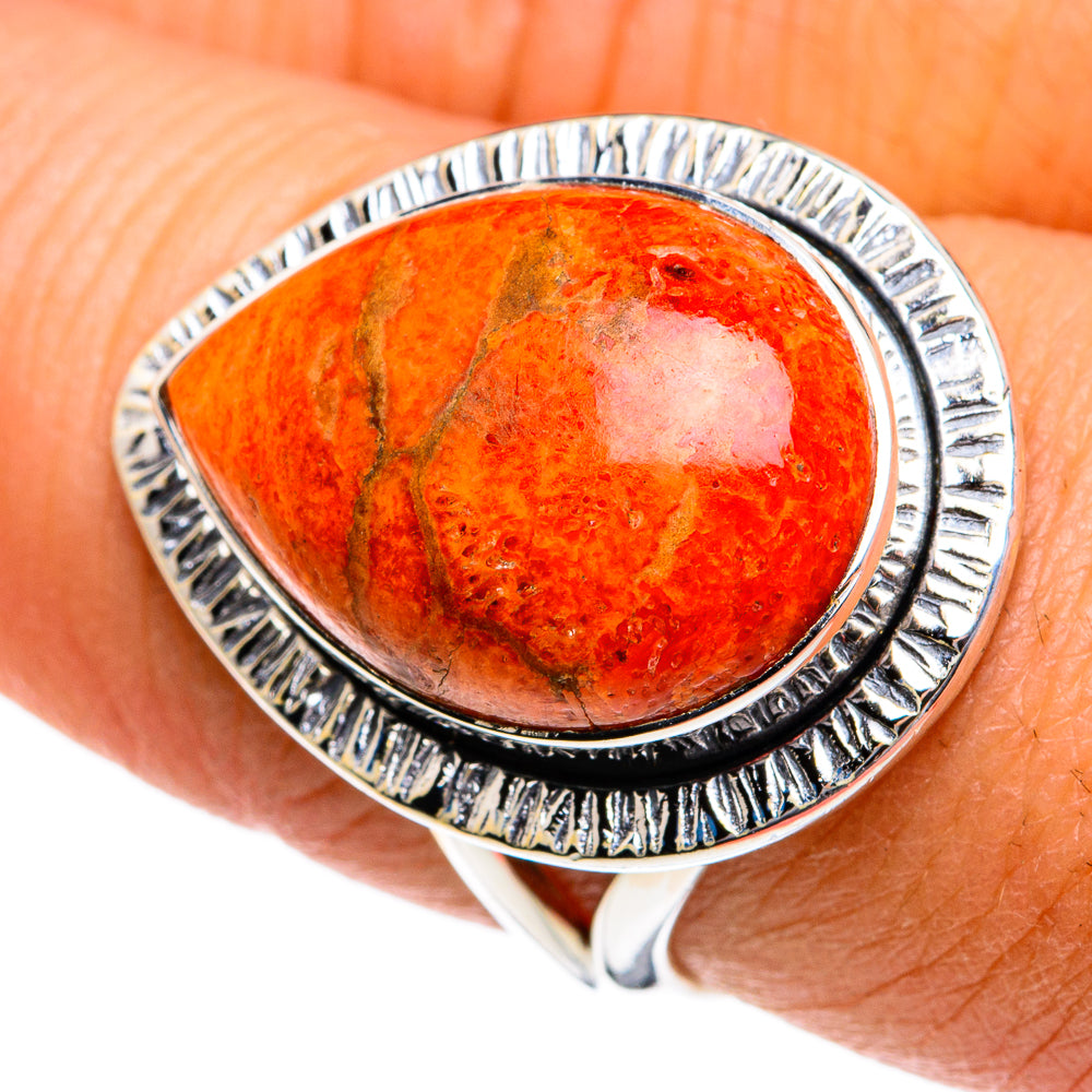 Sponge Coral Rings handcrafted by Ana Silver Co - RING78810