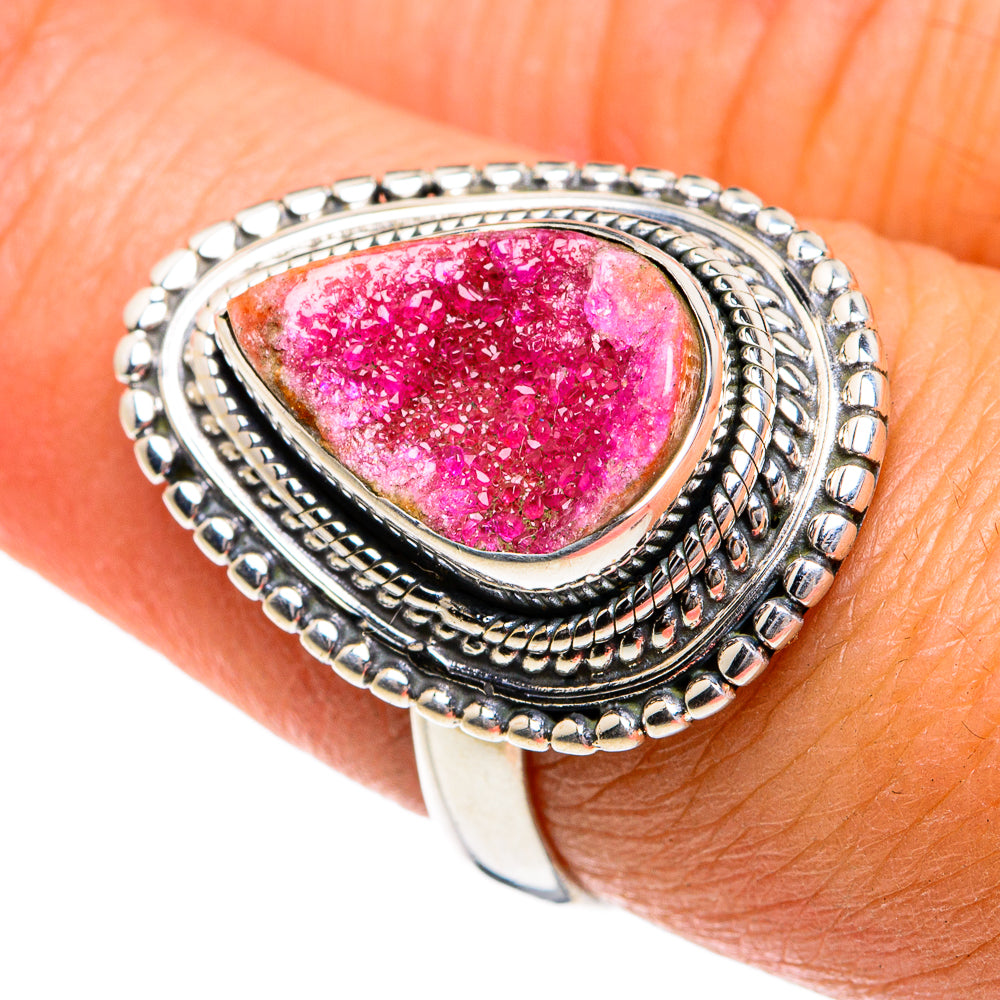 Pink Geode Slice Rings handcrafted by Ana Silver Co - RING78812