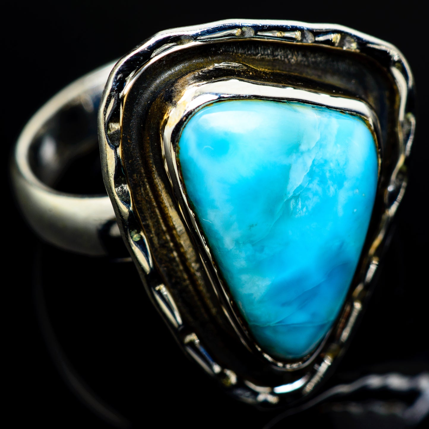 Larimar Rings handcrafted by Ana Silver Co - RING7882