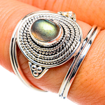 Labradorite Rings handcrafted by Ana Silver Co - RING78866