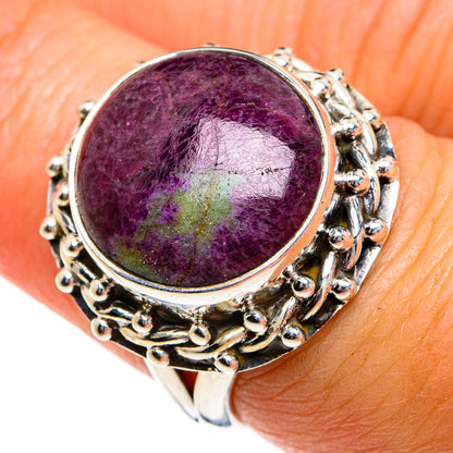 Ruby Zoisite Rings handcrafted by Ana Silver Co - RING78875