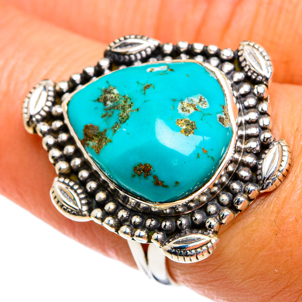 Tibetan Turquoise Rings handcrafted by Ana Silver Co - RING78890
