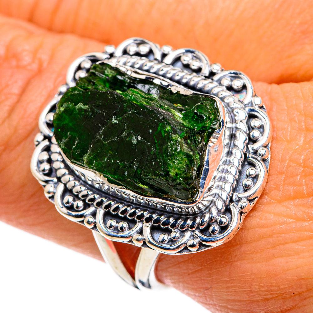 Chrome Diopside Rings handcrafted by Ana Silver Co - RING78891