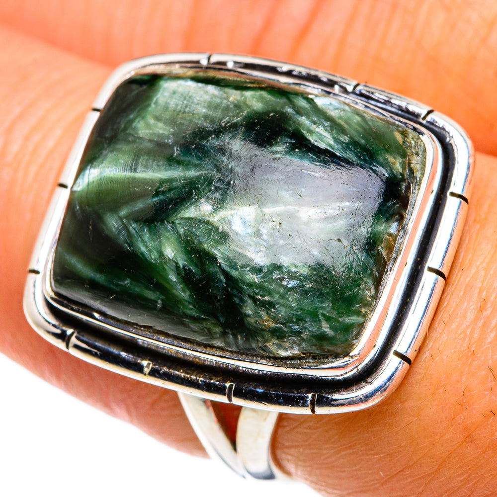 Seraphinite Rings handcrafted by Ana Silver Co - RING78892