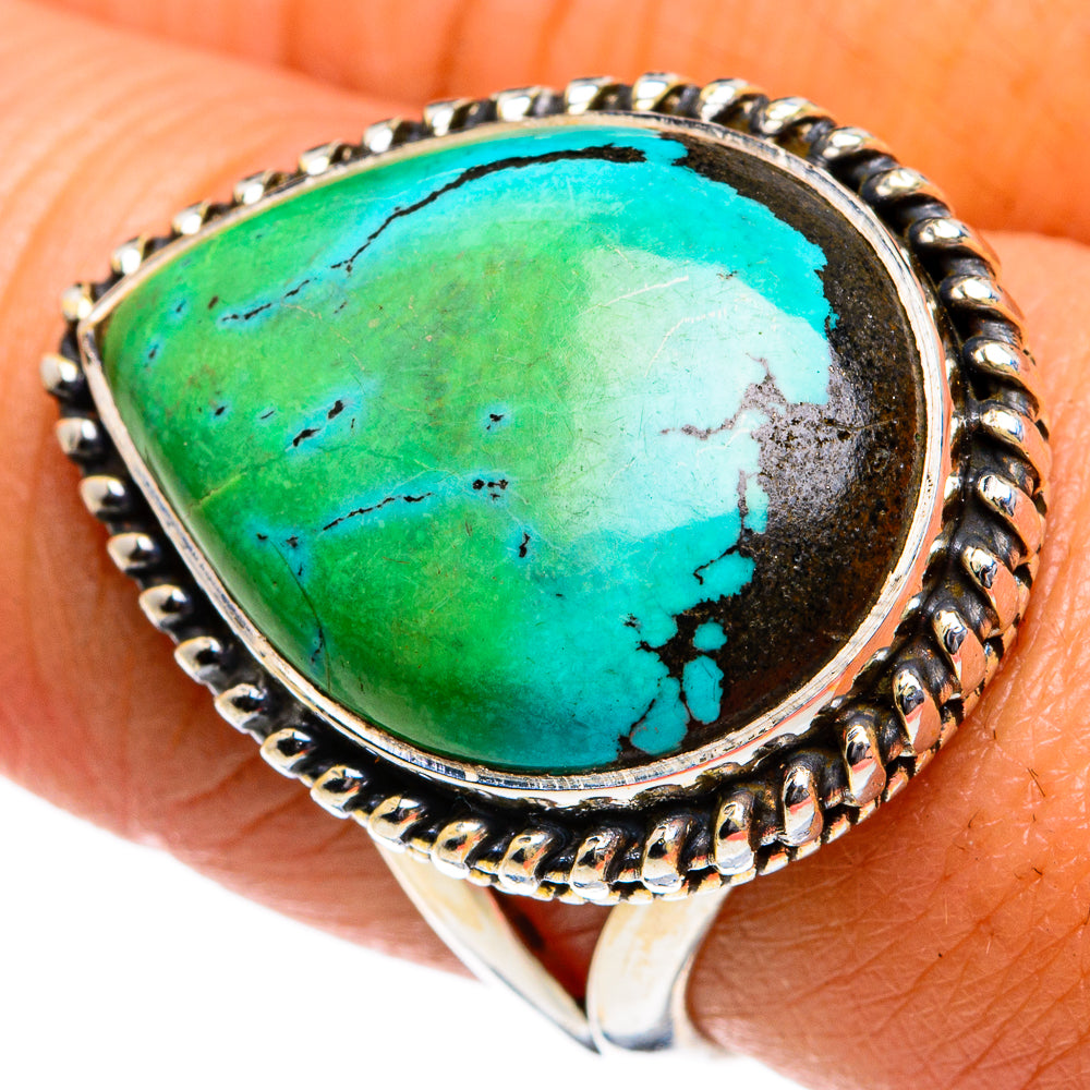 Tibetan Turquoise Rings handcrafted by Ana Silver Co - RING78894