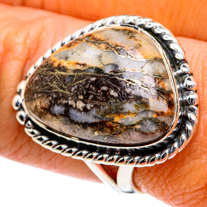 Peanut Wood Jasper Rings handcrafted by Ana Silver Co - RING78896