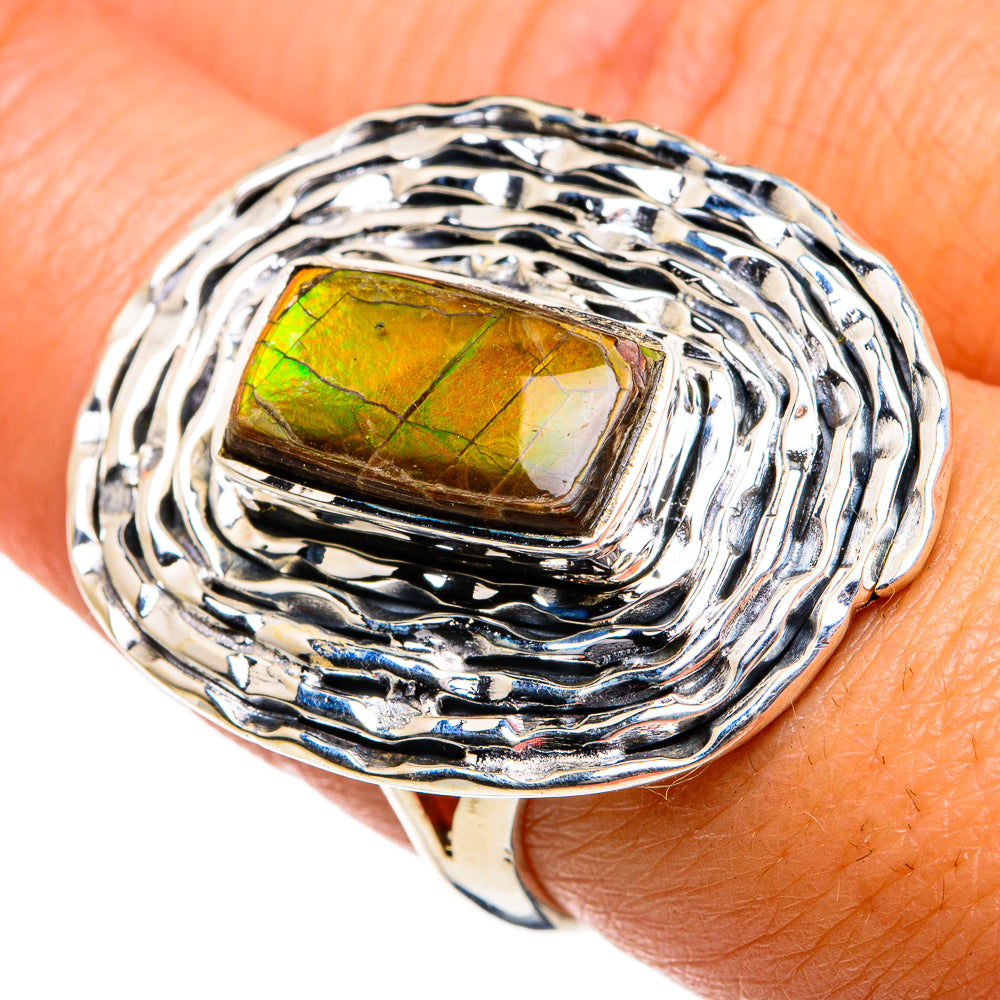 Ammolite Rings handcrafted by Ana Silver Co - RING78898