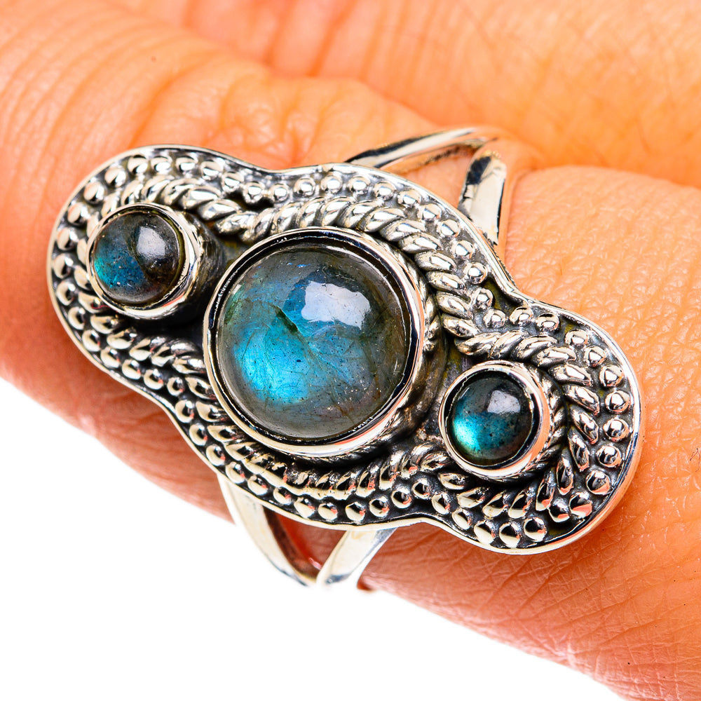 Labradorite Rings handcrafted by Ana Silver Co - RING78913