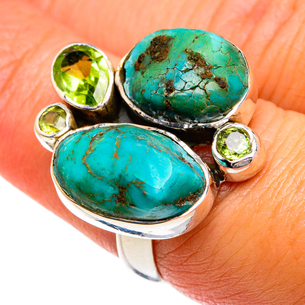 Tibetan Turquoise Rings handcrafted by Ana Silver Co - RING78915