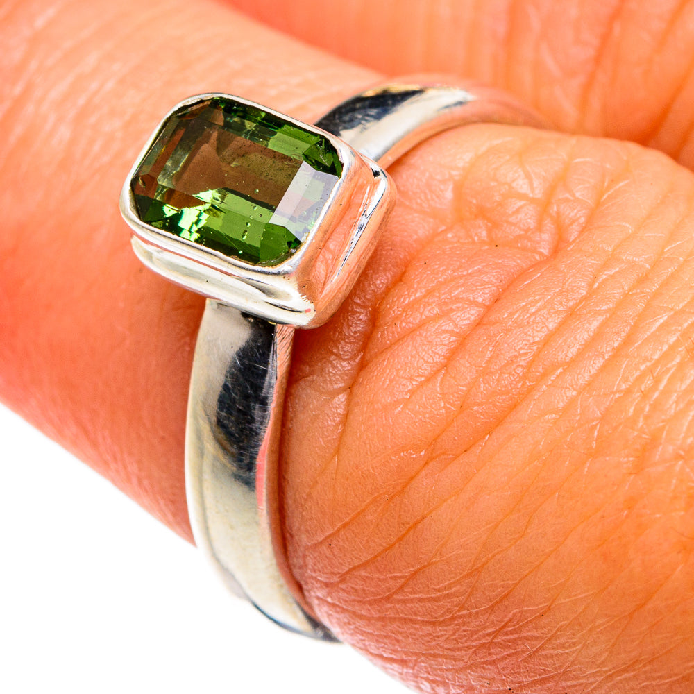 Czech Moldavite Rings handcrafted by Ana Silver Co - RING78920