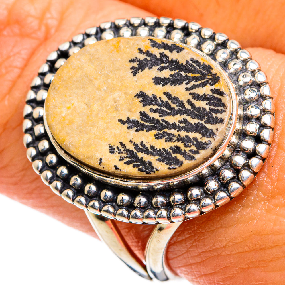 Germany Psilomelane Dendrite Rings handcrafted by Ana Silver Co - RING78921