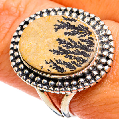 Germany Psilomelane Dendrite Rings handcrafted by Ana Silver Co - RING78921