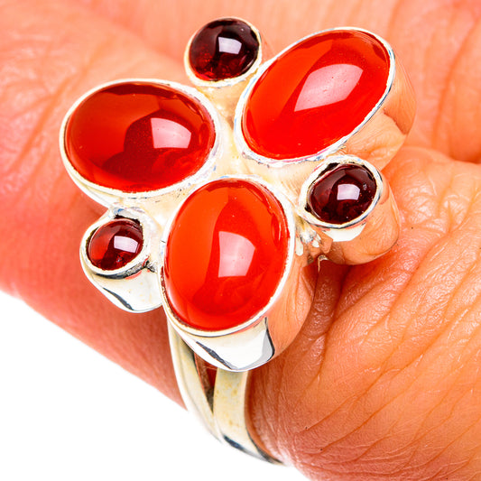 Red Onyx Rings handcrafted by Ana Silver Co - RING78923