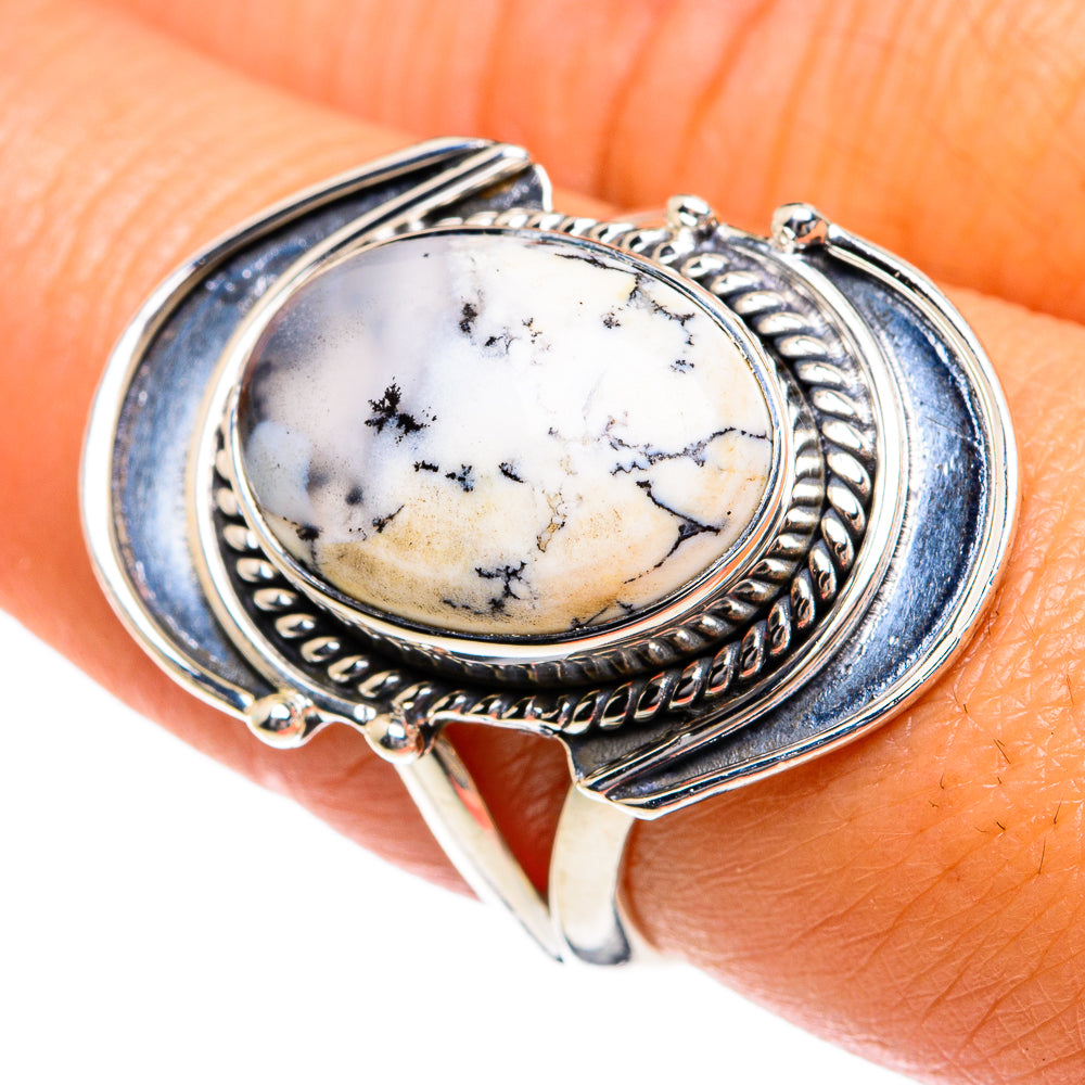 Dendritic Opal Rings handcrafted by Ana Silver Co - RING78932