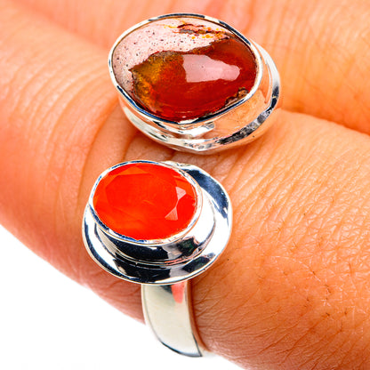 Mexican Fire Opal Rings handcrafted by Ana Silver Co - RING78936