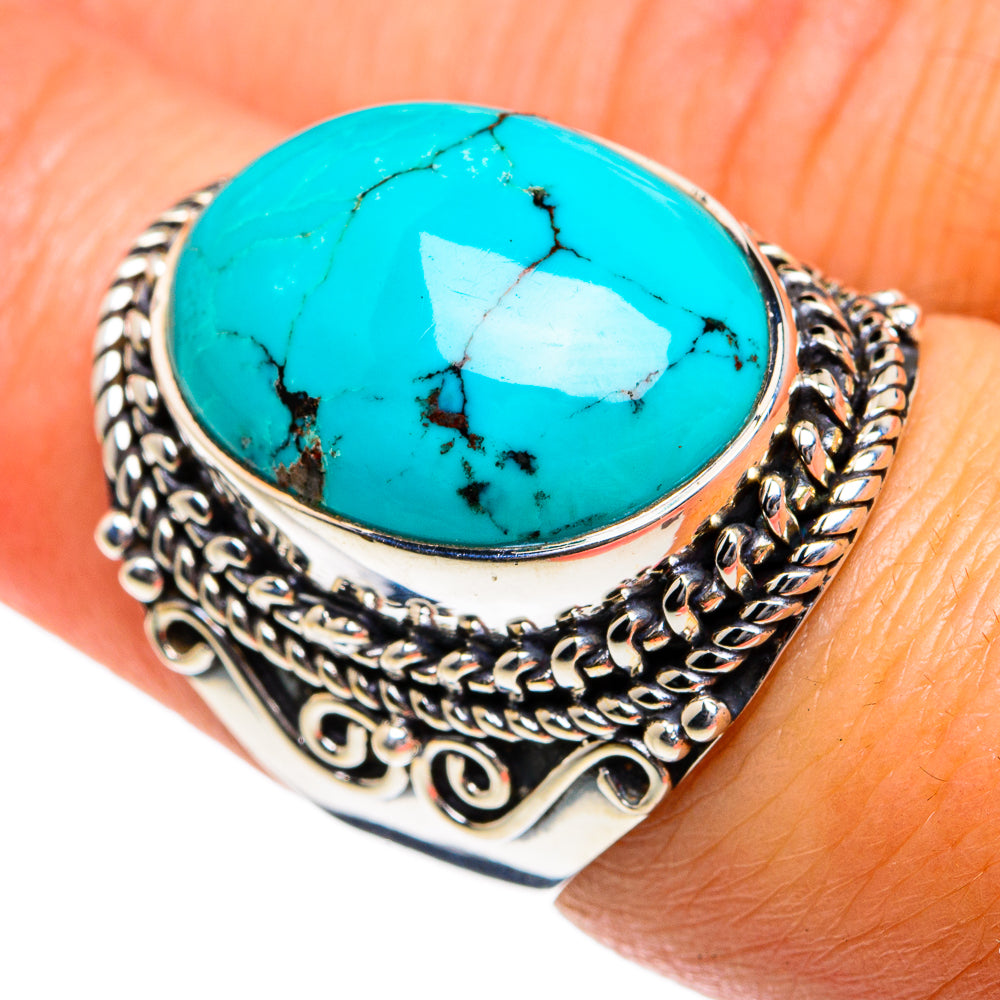 Tibetan Turquoise Rings handcrafted by Ana Silver Co - RING78941