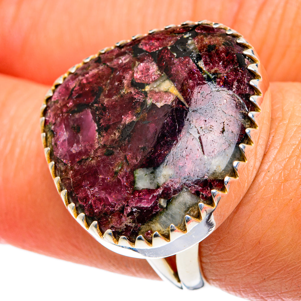 Russian Eudialyte Rings handcrafted by Ana Silver Co - RING78953