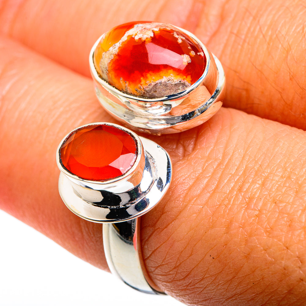 Mexican Fire Opal Rings handcrafted by Ana Silver Co - RING78962