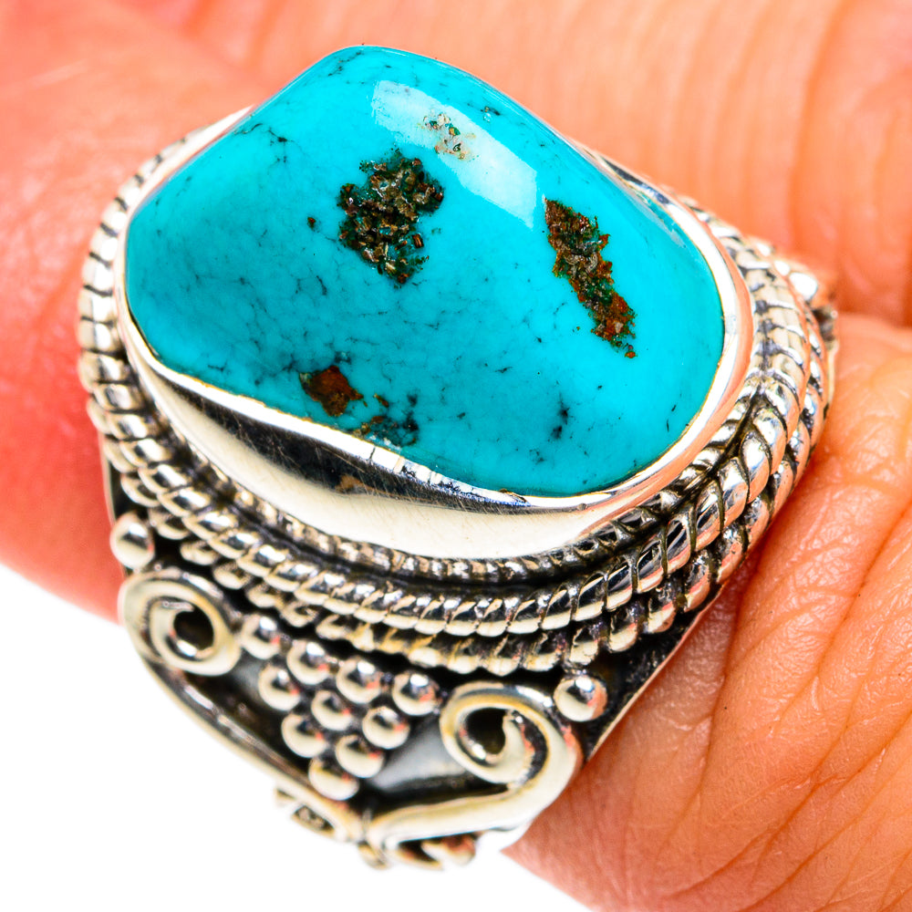 Tibetan Turquoise Rings handcrafted by Ana Silver Co - RING78963