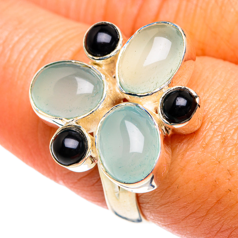 Aqua Chalcedony Rings handcrafted by Ana Silver Co - RING78965