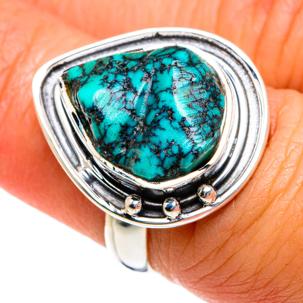 Tibetan Turquoise Rings handcrafted by Ana Silver Co - RING78966
