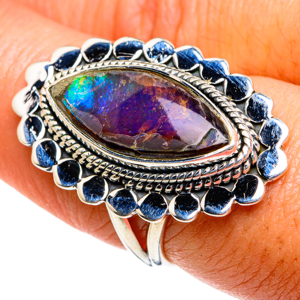 Ammolite Rings handcrafted by Ana Silver Co - RING78969