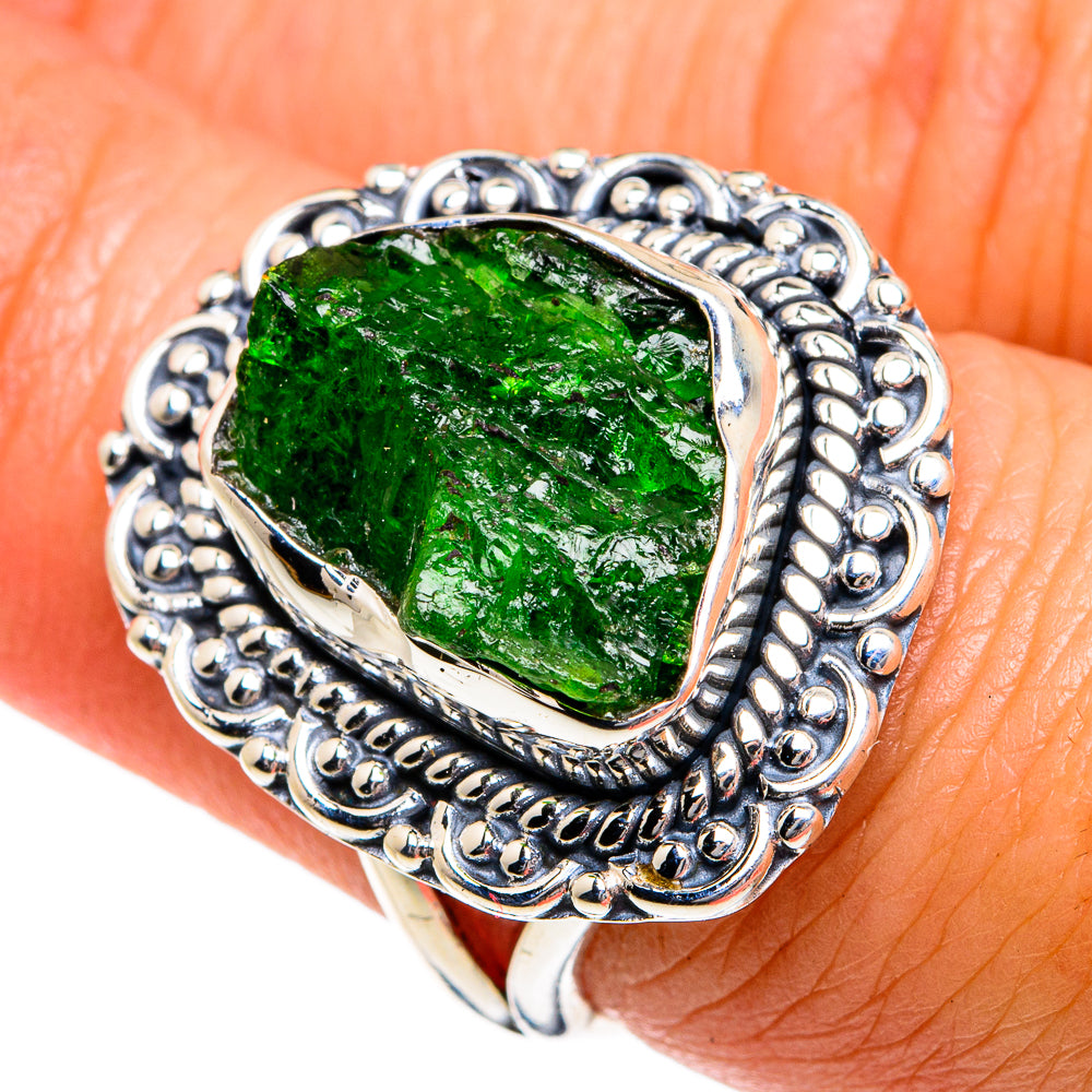 Chrome Diopside Rings handcrafted by Ana Silver Co - RING78970