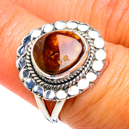 Mexican Fire Agate Rings handcrafted by Ana Silver Co - RING78972