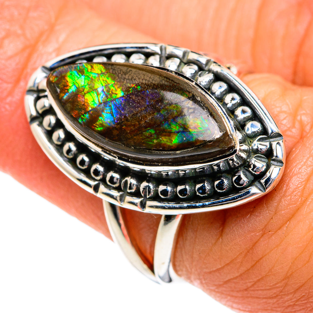 Ammolite Rings handcrafted by Ana Silver Co - RING78982