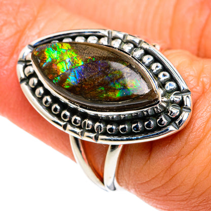 Ammolite Rings handcrafted by Ana Silver Co - RING78982