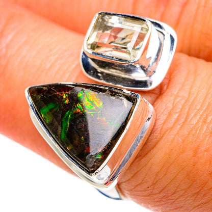 Ammolite Rings handcrafted by Ana Silver Co - RING78983