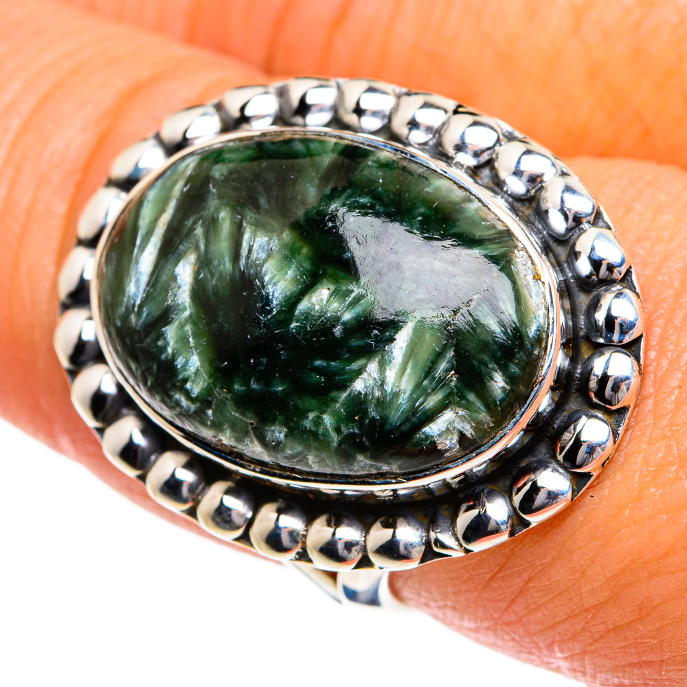 Seraphinite Rings handcrafted by Ana Silver Co - RING78986