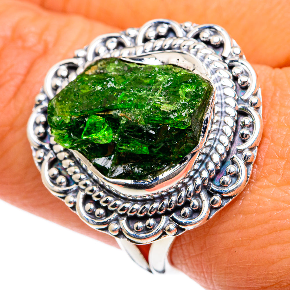Chrome Diopside Rings handcrafted by Ana Silver Co - RING78987