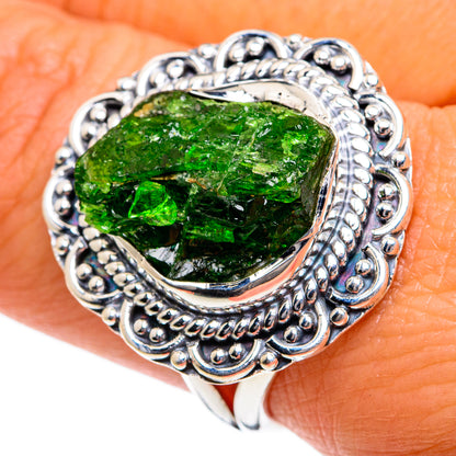 Chrome Diopside Rings handcrafted by Ana Silver Co - RING78987