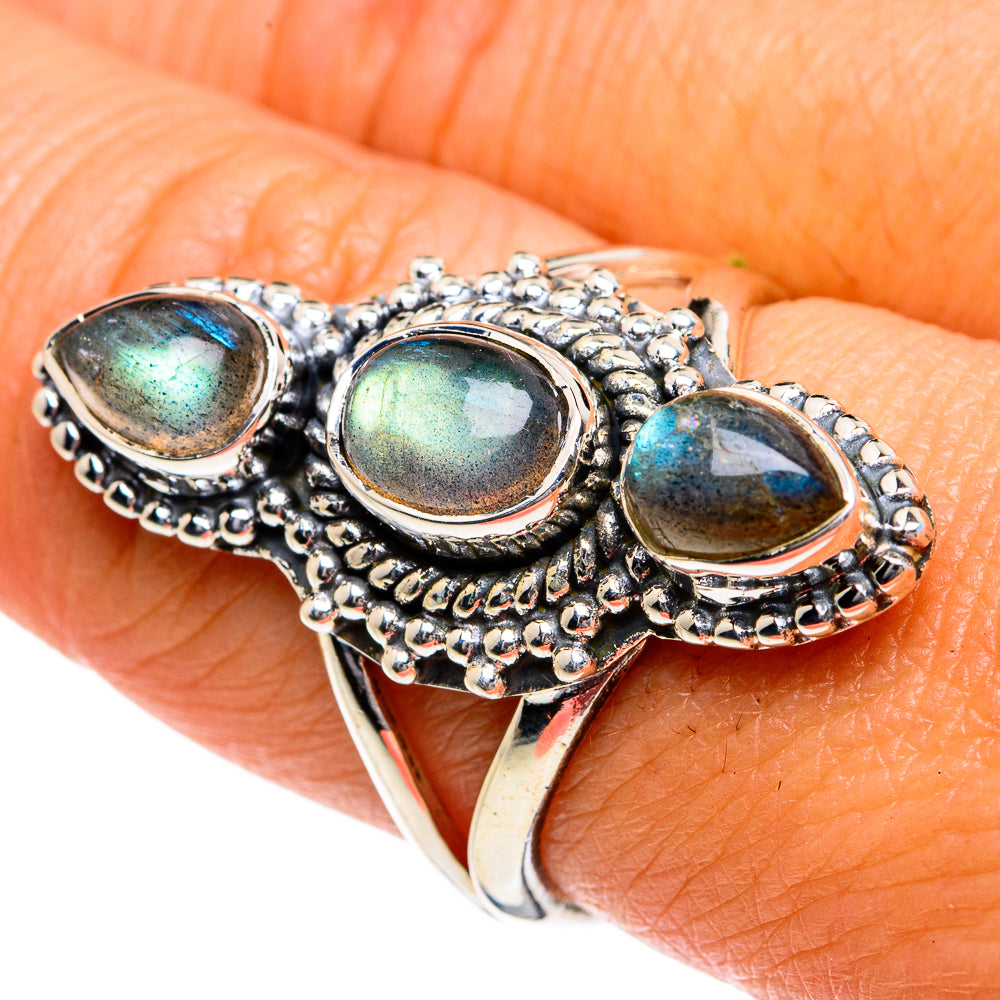 Labradorite Rings handcrafted by Ana Silver Co - RING78989