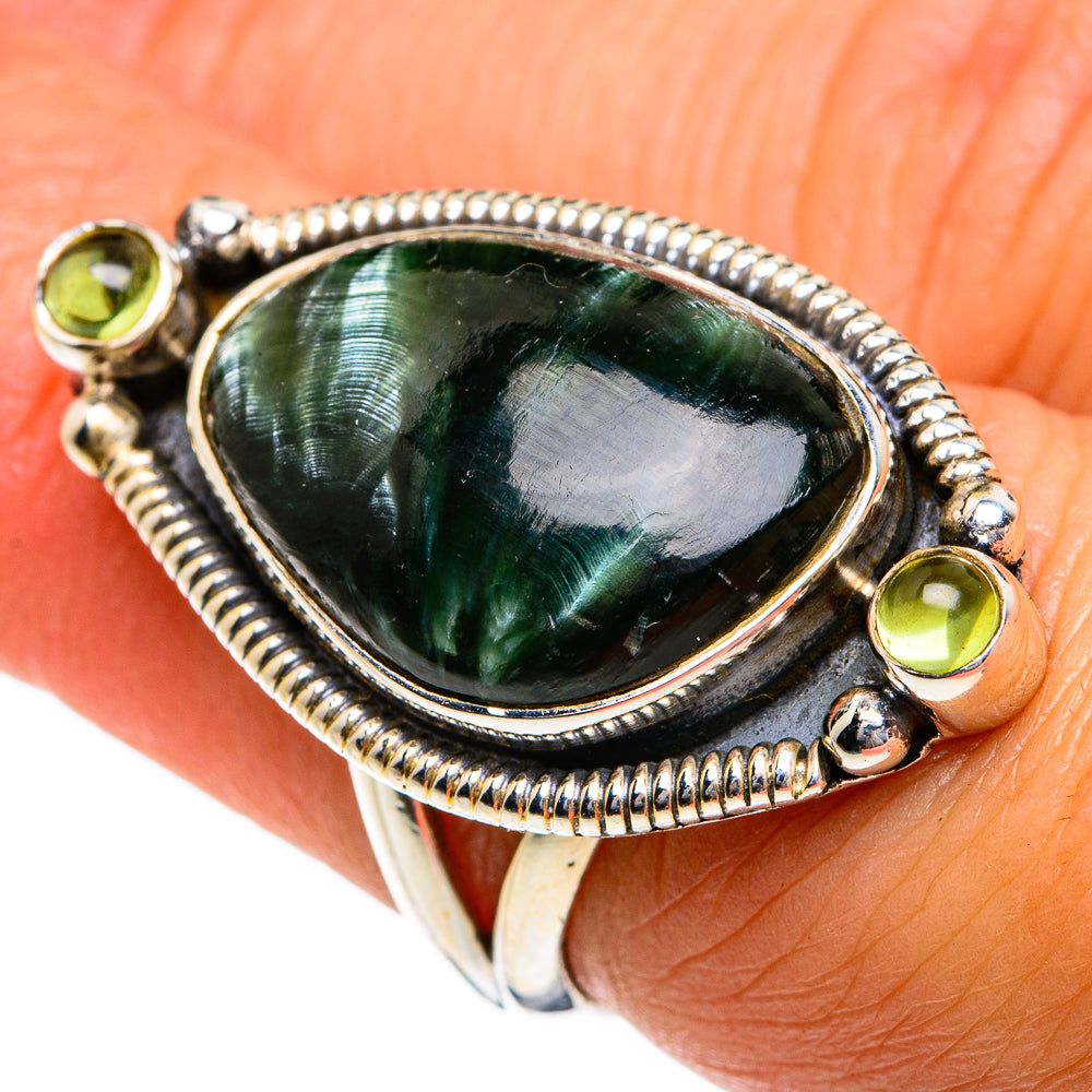 Seraphinite Rings handcrafted by Ana Silver Co - RING78992