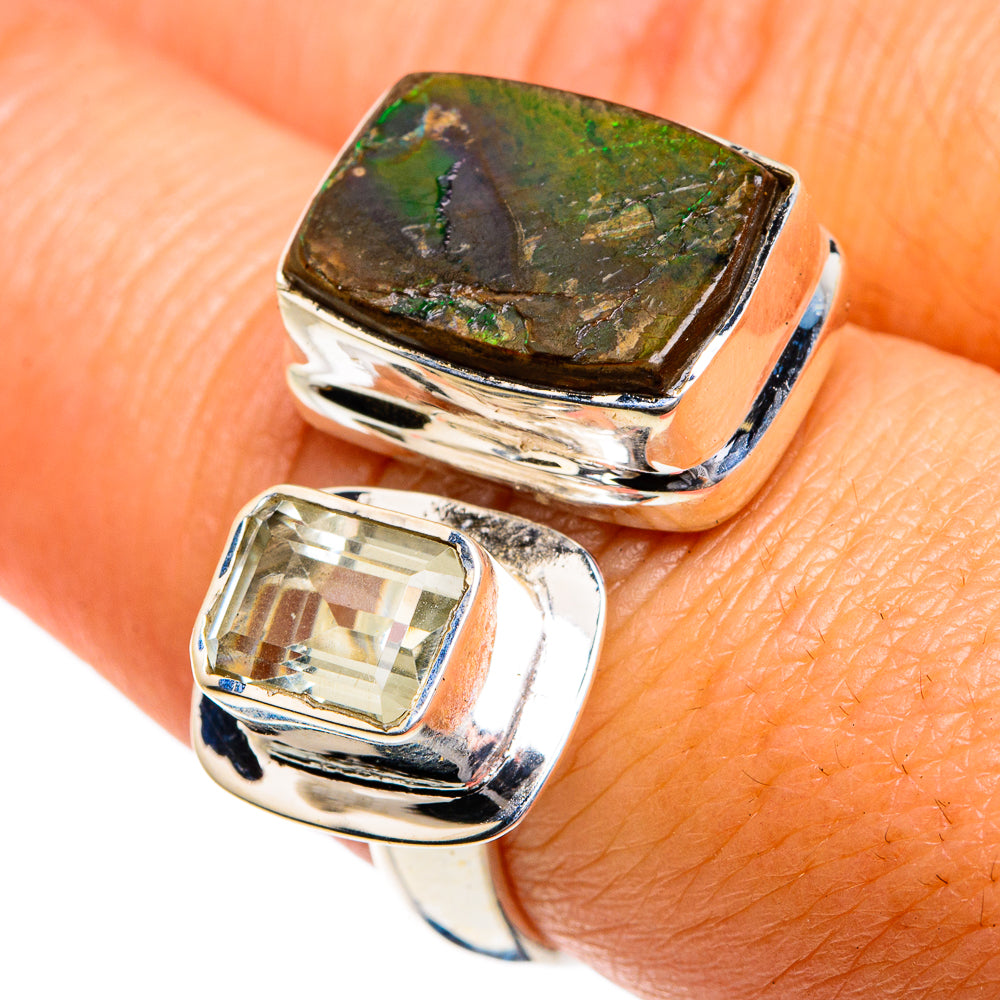 Ammolite Rings handcrafted by Ana Silver Co - RING78994