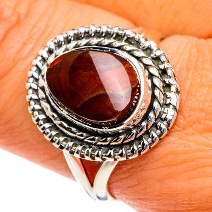 Mexican Fire Agate Rings handcrafted by Ana Silver Co - RING78997