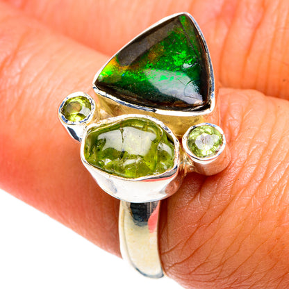 Ammolite Rings handcrafted by Ana Silver Co - RING79010