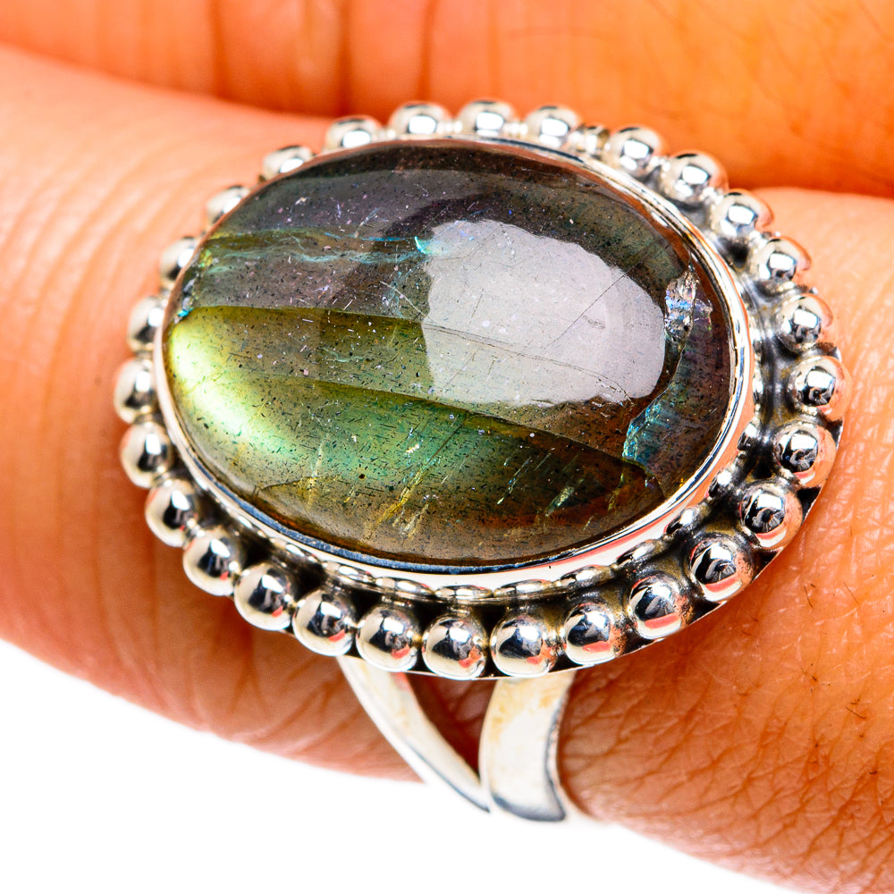 Labradorite Rings handcrafted by Ana Silver Co - RING79013
