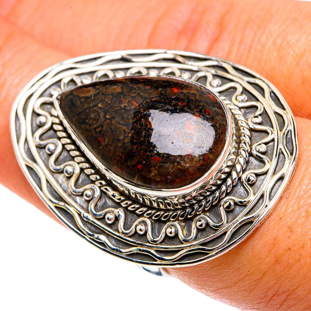 Dinosaur Bone Rings handcrafted by Ana Silver Co - RING79020