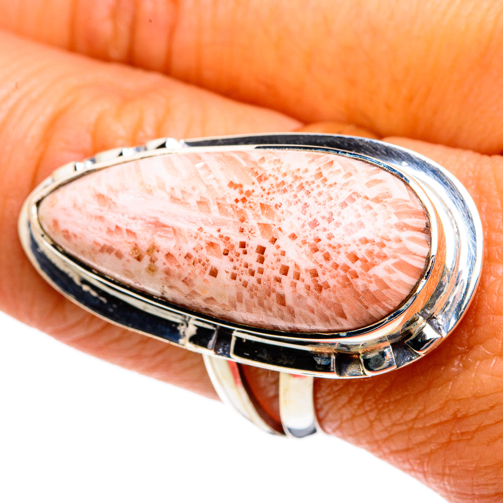 Fossil Coral Rings handcrafted by Ana Silver Co - RING79023