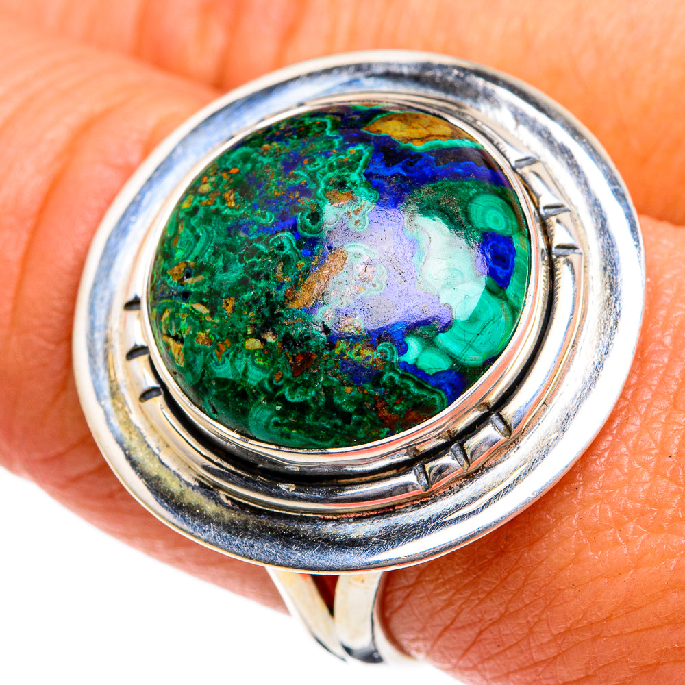 Malachite In Chrysocolla Rings handcrafted by Ana Silver Co - RING79036