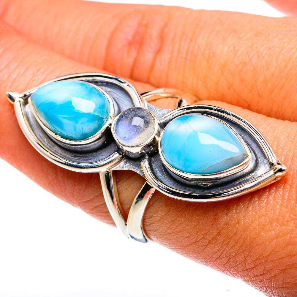 Larimar Rings handcrafted by Ana Silver Co - RING79043