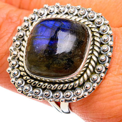 Labradorite Rings handcrafted by Ana Silver Co - RING79044