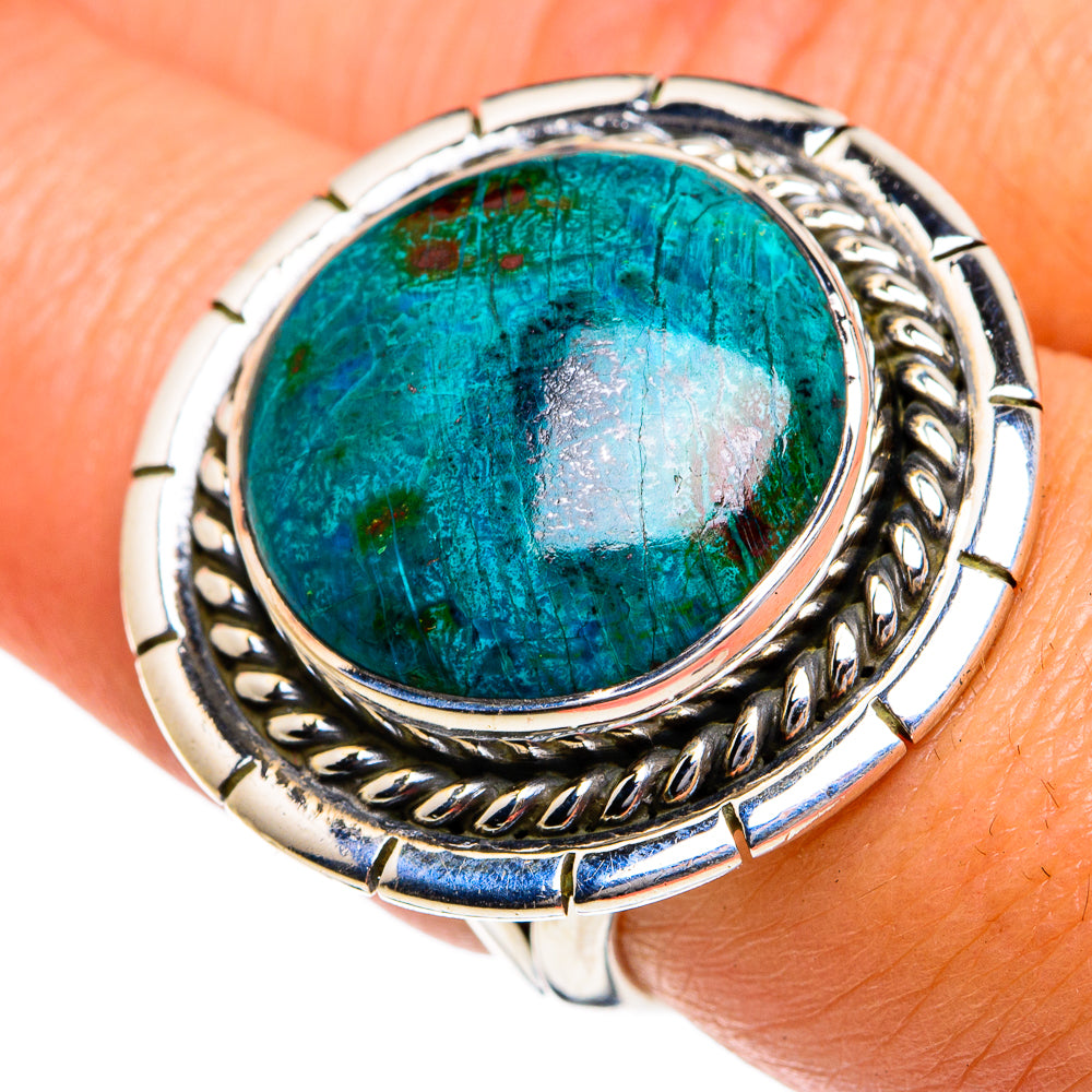 Chrysocolla Rings handcrafted by Ana Silver Co - RING79046