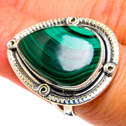 Malachite Rings handcrafted by Ana Silver Co - RING79051