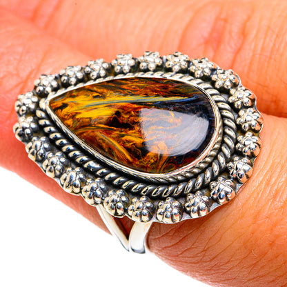 Golden Pietersite Rings handcrafted by Ana Silver Co - RING79053