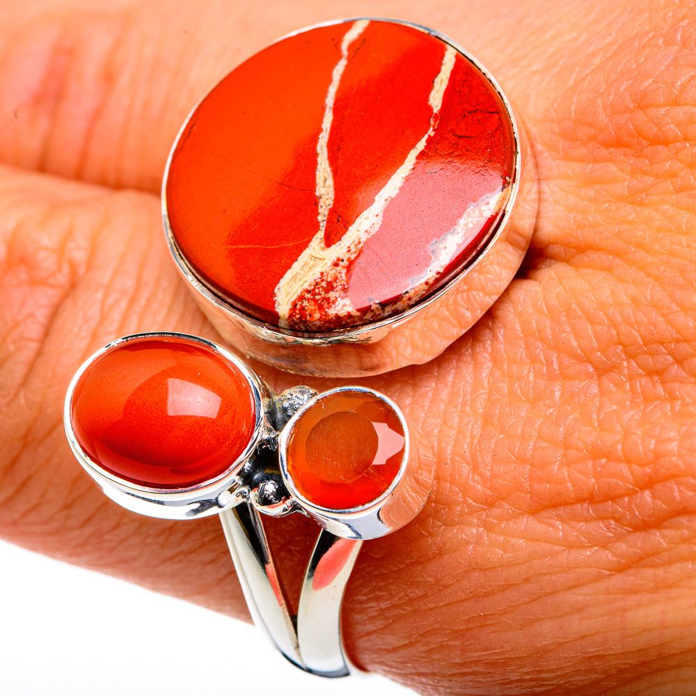 Red Jasper Rings handcrafted by Ana Silver Co - RING79058